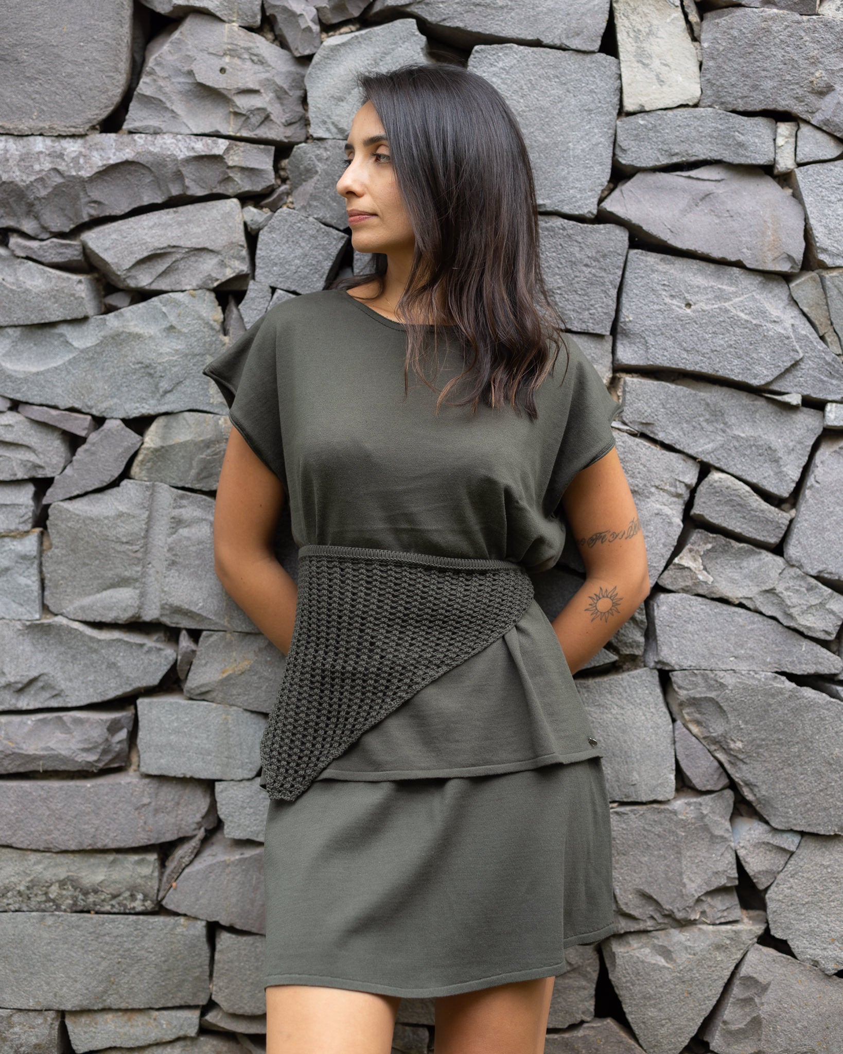 Conjunto em Tricot - Cris ( Minissaia + Colete)