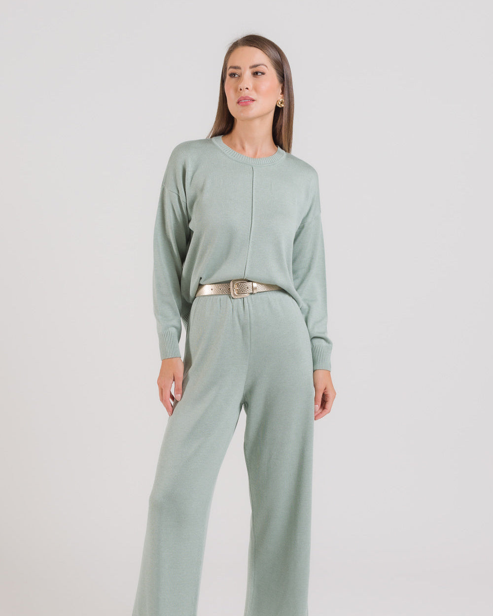 Calça Reta em Tricot - Milena