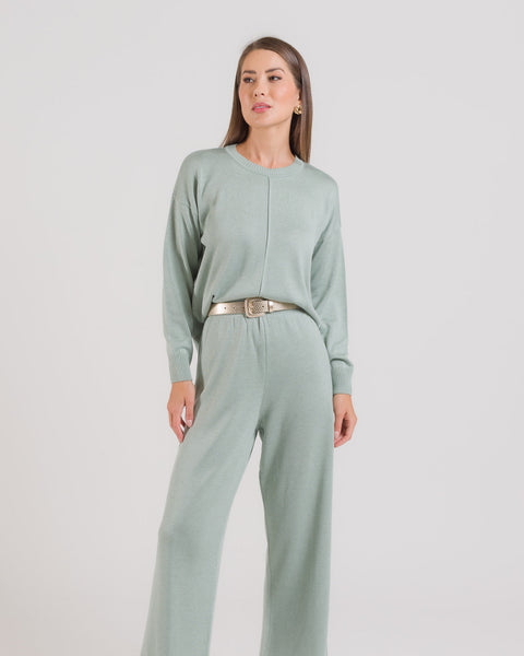 Calça Reta em Tricot - Milena