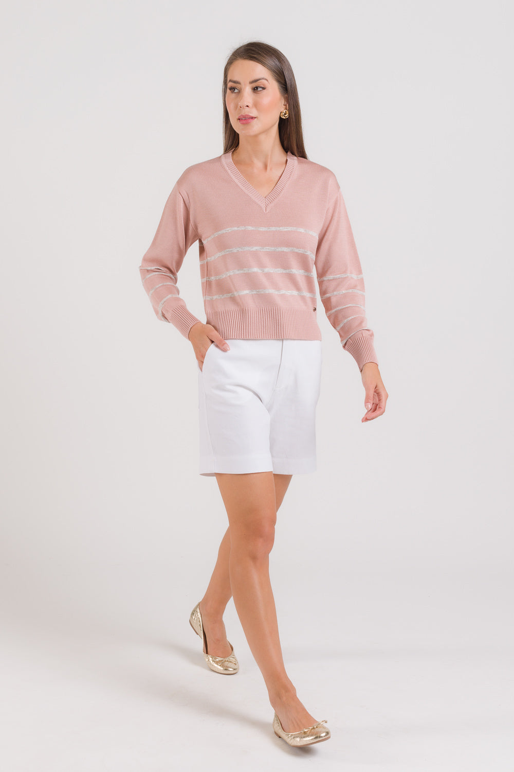Blusa em Tricot Listrada - Antonella