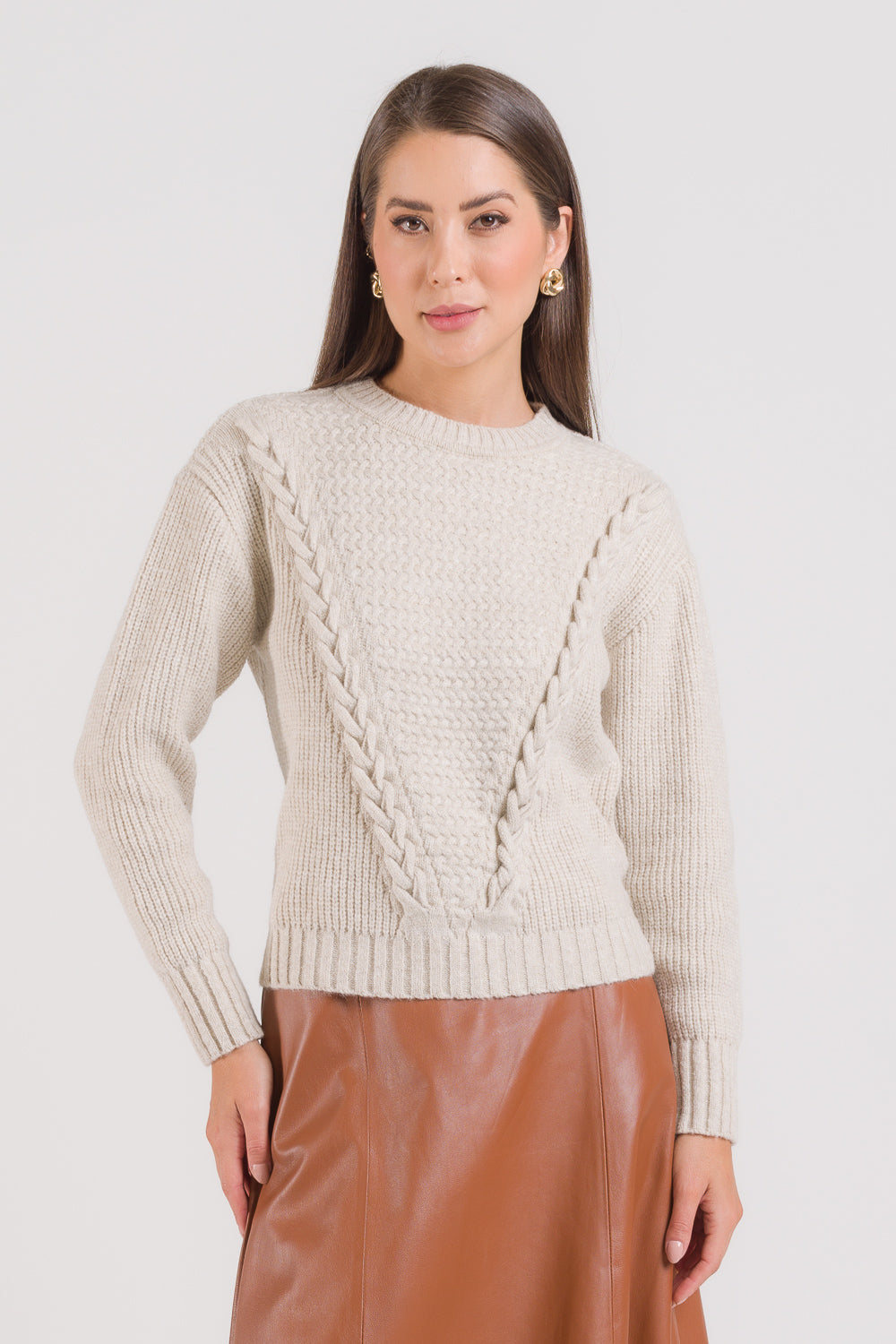 Blusa em Tricot com Tranças - Celina