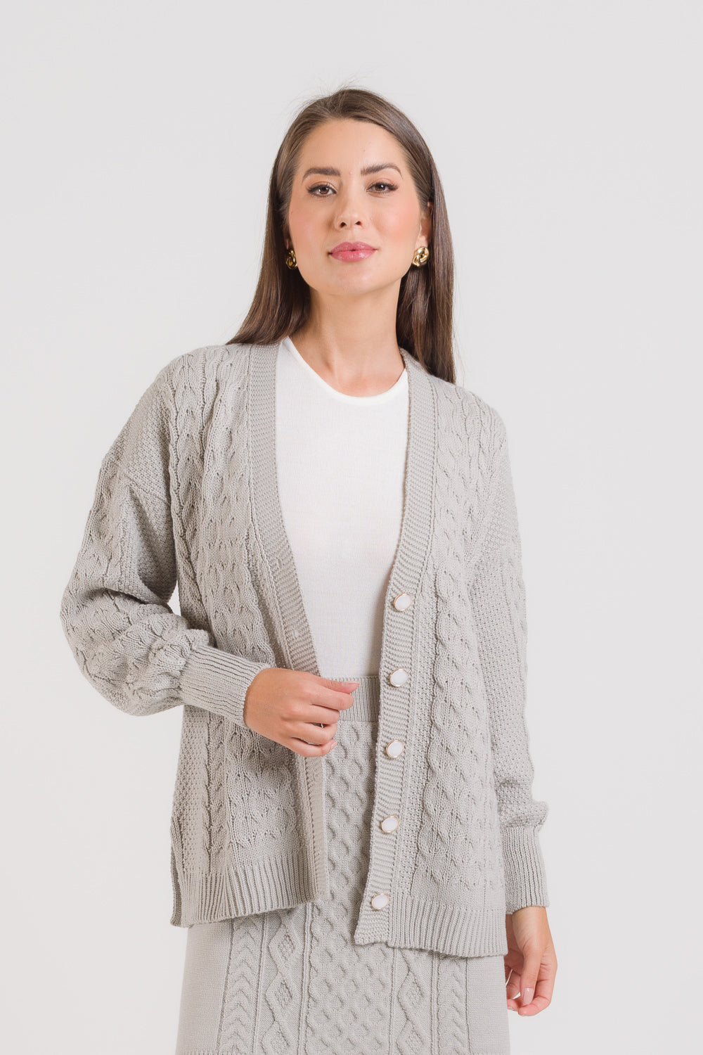 Conjunto em Tricot - Antônia (Casaco + Minissaia)