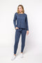 Blusa em Tricot Ampla com Abertura Lateral - Giulia com decote redondo e botões de pérolas