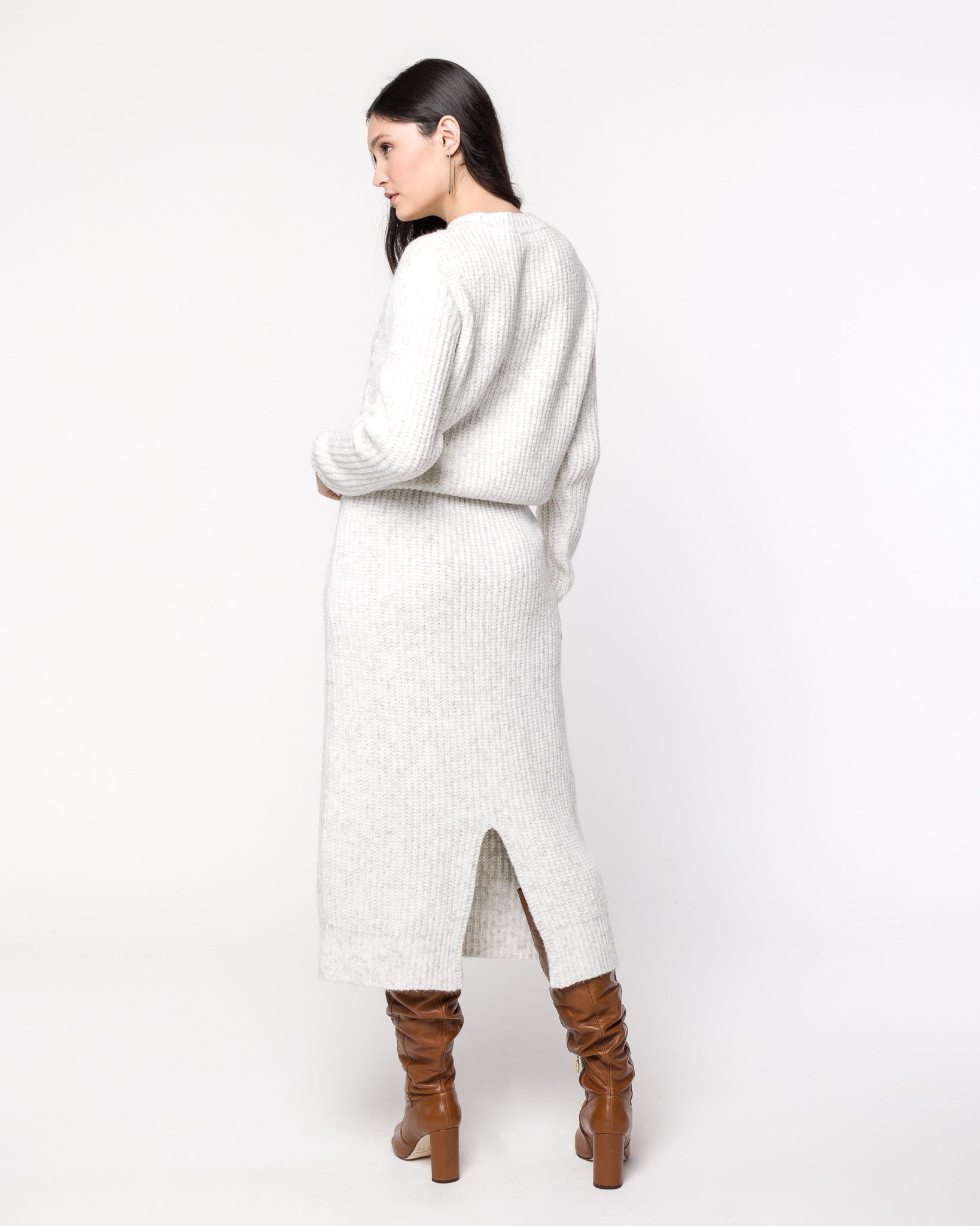 Saia em Tricot com Fenda - Bianca