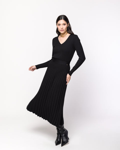 Saia Tricot Plissada - New Ivana