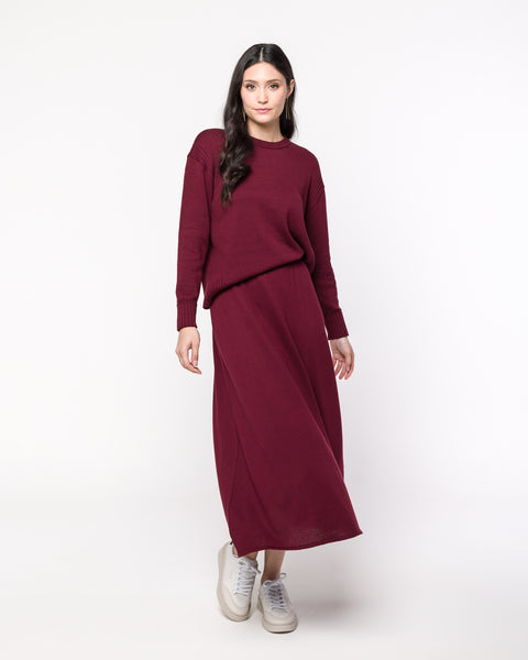 Saia em Tricot Evasê - Marina com modelagem evasê