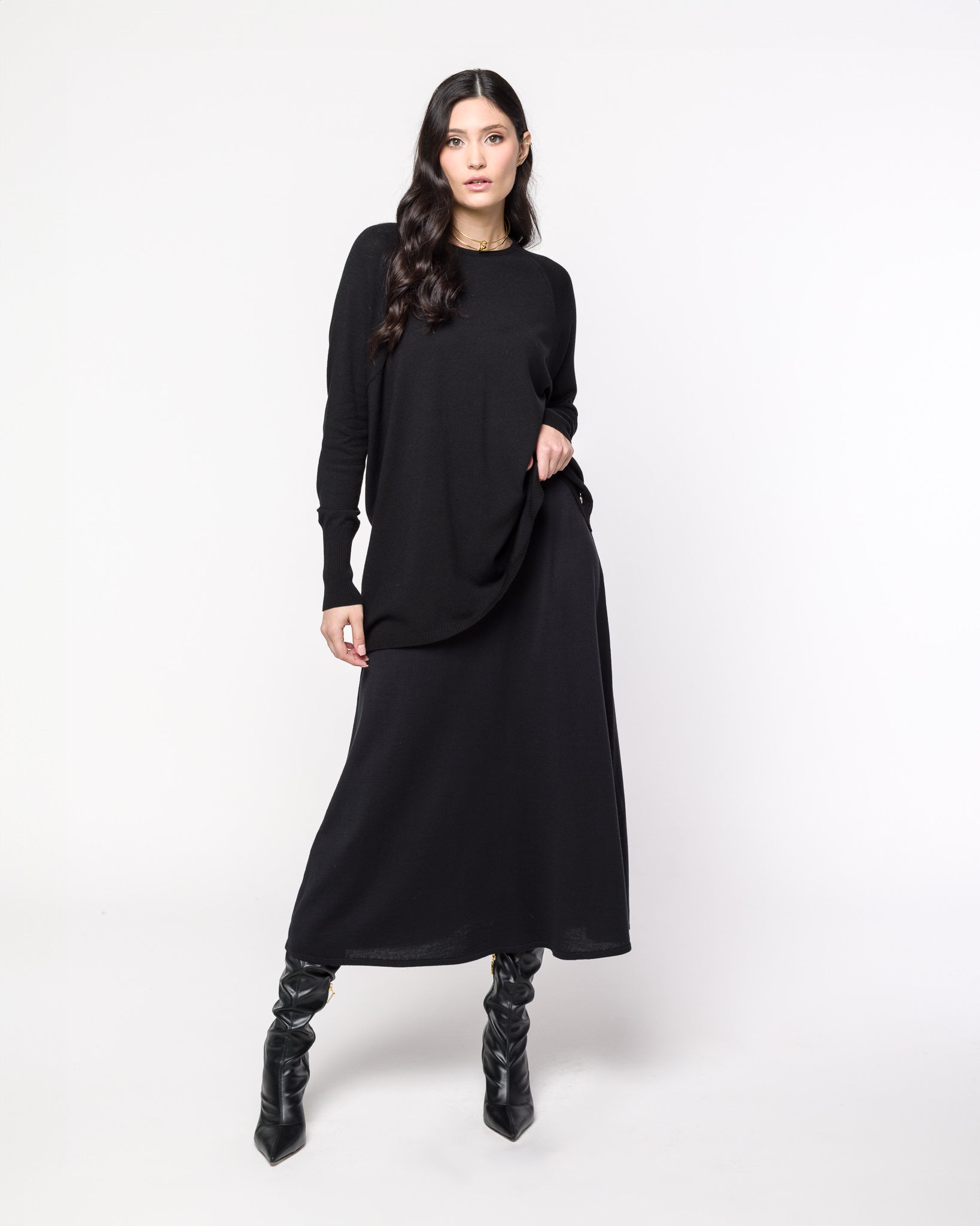 Saia em Tricot Evasê - Marina