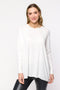 Blusa Tricot Ampla - Rita com decote redondo e modelagem ampla