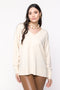 Blusa em Tricot Ampla - Gabriela com decote V