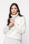 Blusa em Tricot com detalhe no Punho - Livia com gola alta
