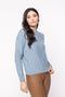 Blusa em Tricot com Tranças - Bárbara com gola redonda