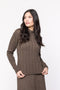 Blusa em Tricot Canelada - Martina com decote redondo