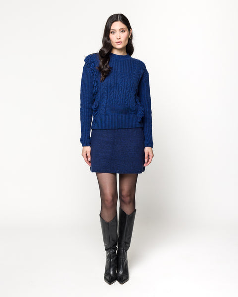 Blusa em Tricot com Franjas e Tranças - Iolanda