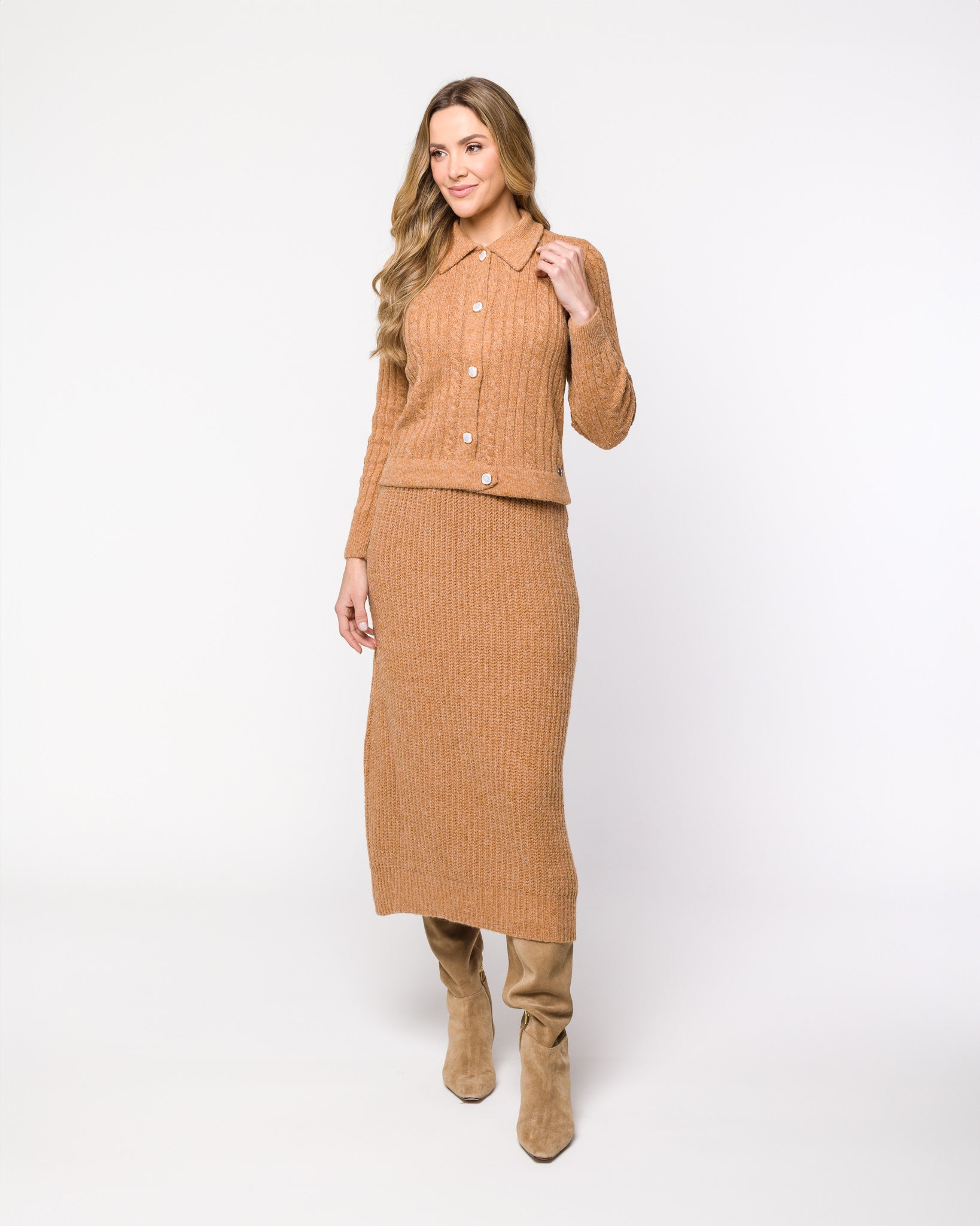 Casaco em Tricot com Tranças - Ana