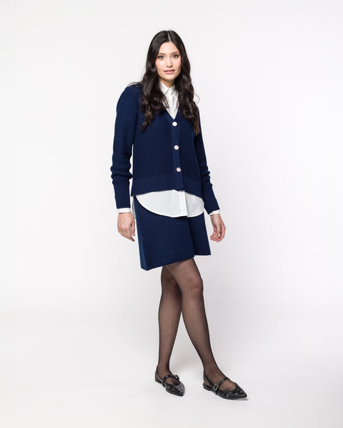 Casaco em Tricot - Juliana com botões frontais