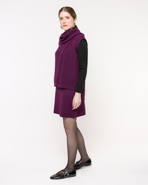 Colete em Tricot gola Boba - Paula