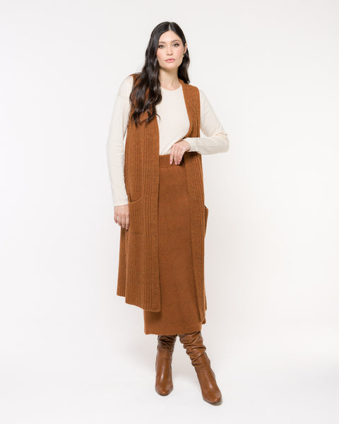 Saia em Tricot com Fenda - Sophia com fenda nas costas