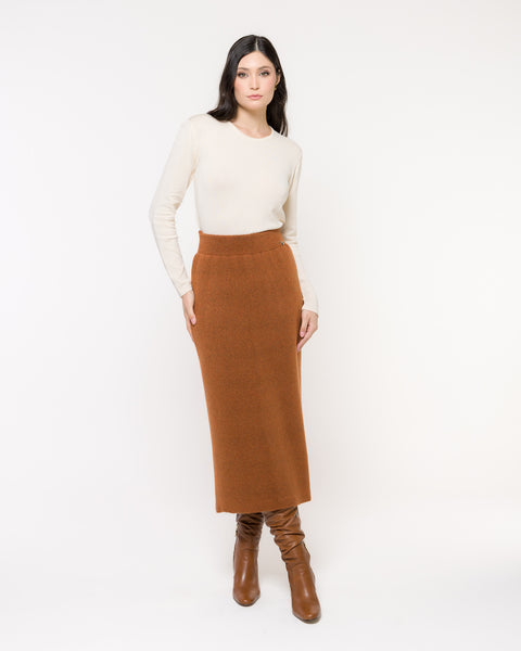 Saia em Tricot com Fenda - Sophia com fenda nas costas