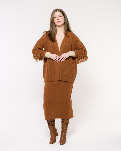 Saia em Tricot com Fenda - Sophia com fenda nas costas