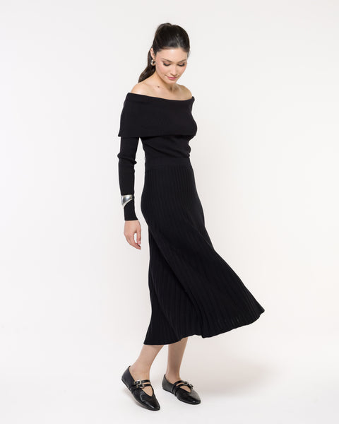 Saia em Tricot Plissada - Alana