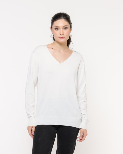 Blusa em Tricot Decote V - Bia