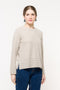 Blusa em Tricot - Aurora com decote redondo e manga posta