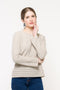 Blusa em Tricot - Aurora com decote redondo e manga posta