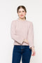 Blusa em Tricot - Neiva com decote redondo e nervura frontal