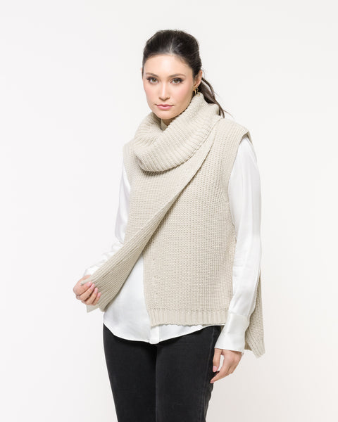Colete em Tricot gola Boba - Paula