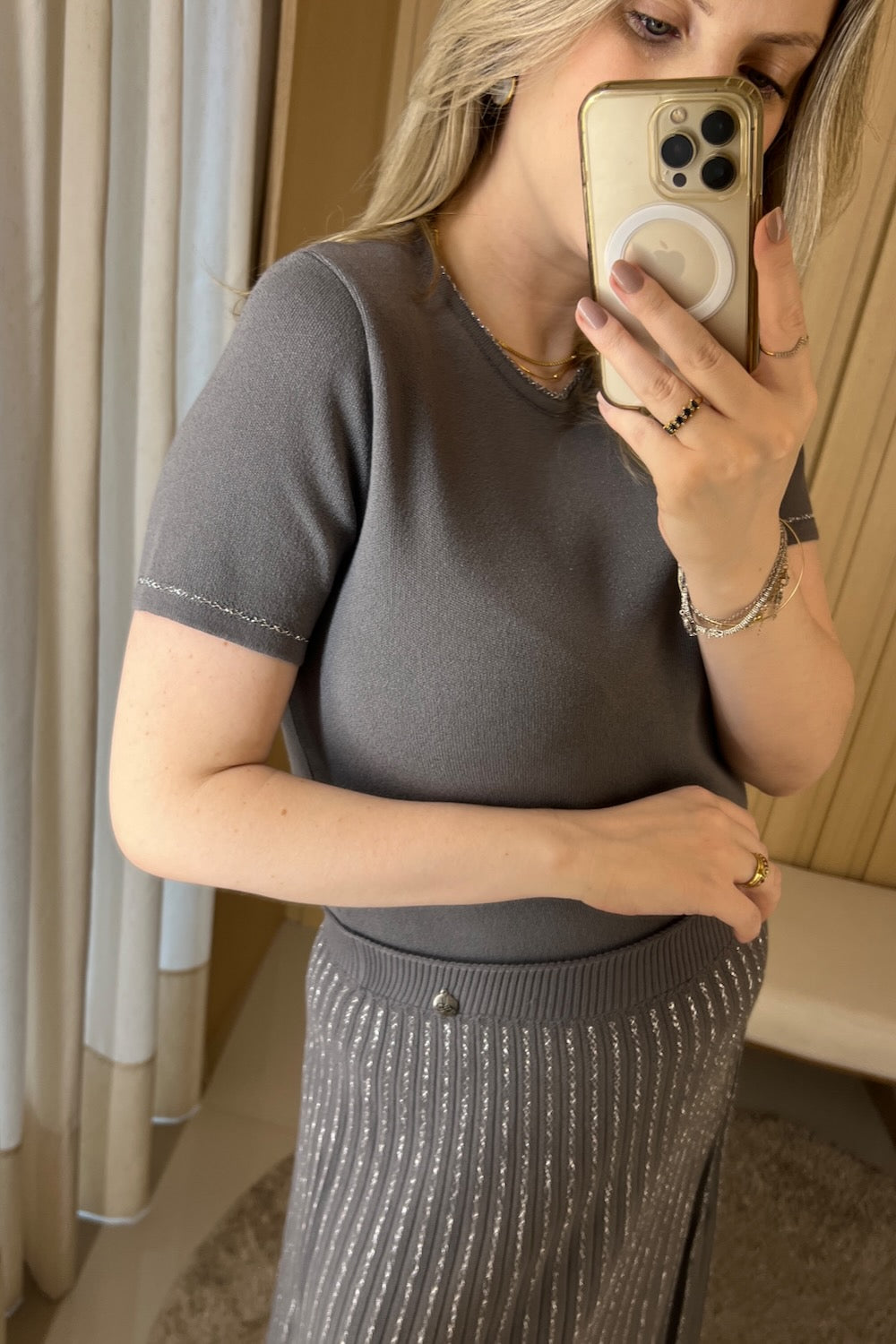 Blusa T-shirt Tricot - Camile