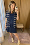 Vestido em Tricot - Luiza com decote quadrado e modelagem evasê