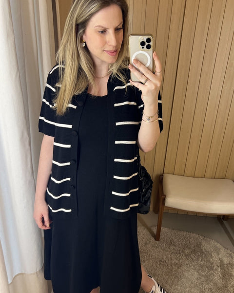 Camisa listrada em tricot - Micaela