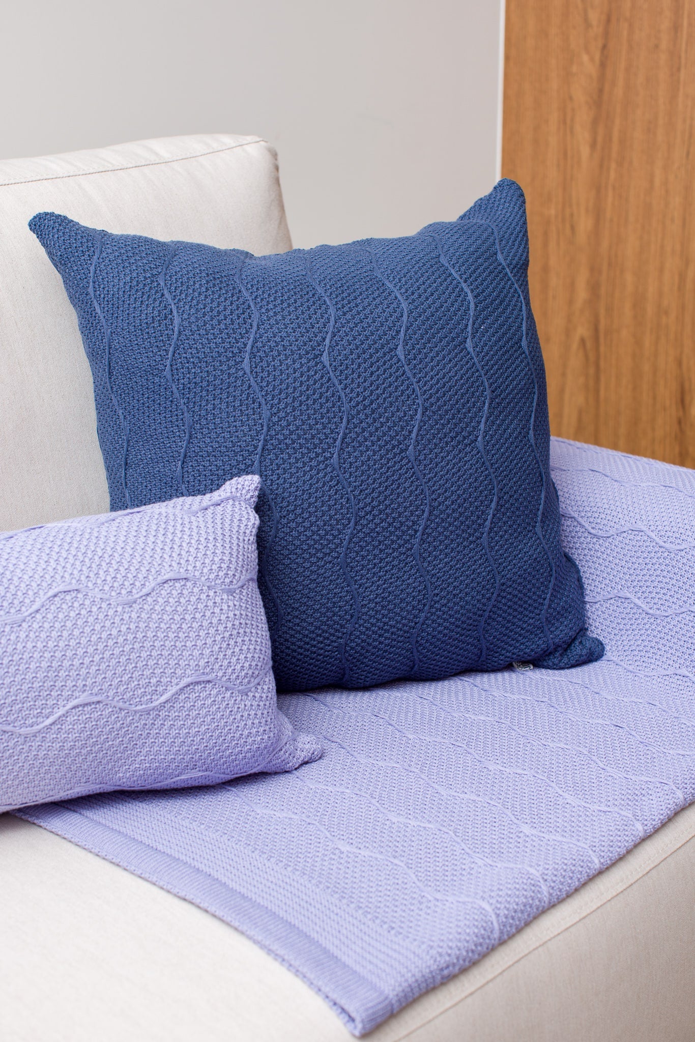 Capa de Almofada Quadrada em Tricot - Olívia