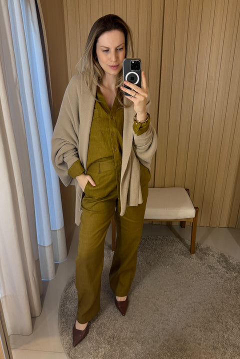 Capa em Tricot com punhos - Julia