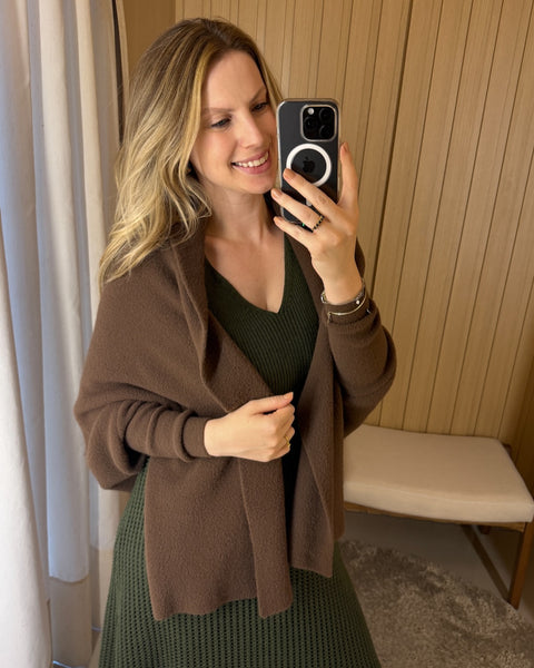 Capa em Tricot com punhos - Julia