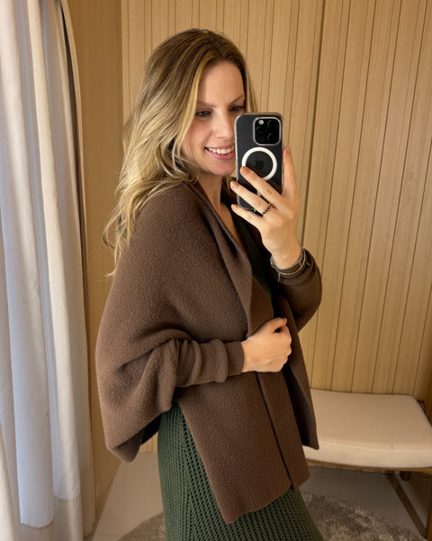 Capa em Tricot com punhos - Julia