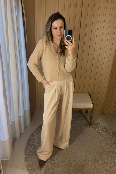 Casaco em Tricot decote V - Rita