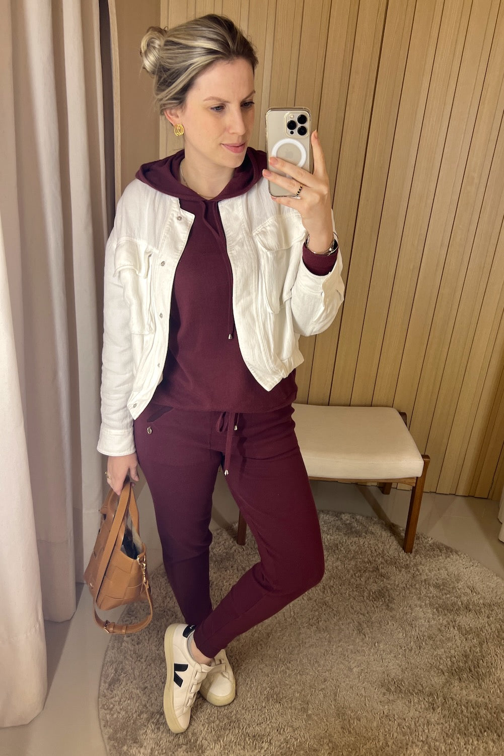 Conjunto em Tricot Catarina ( Blusa Capuz + Calça)