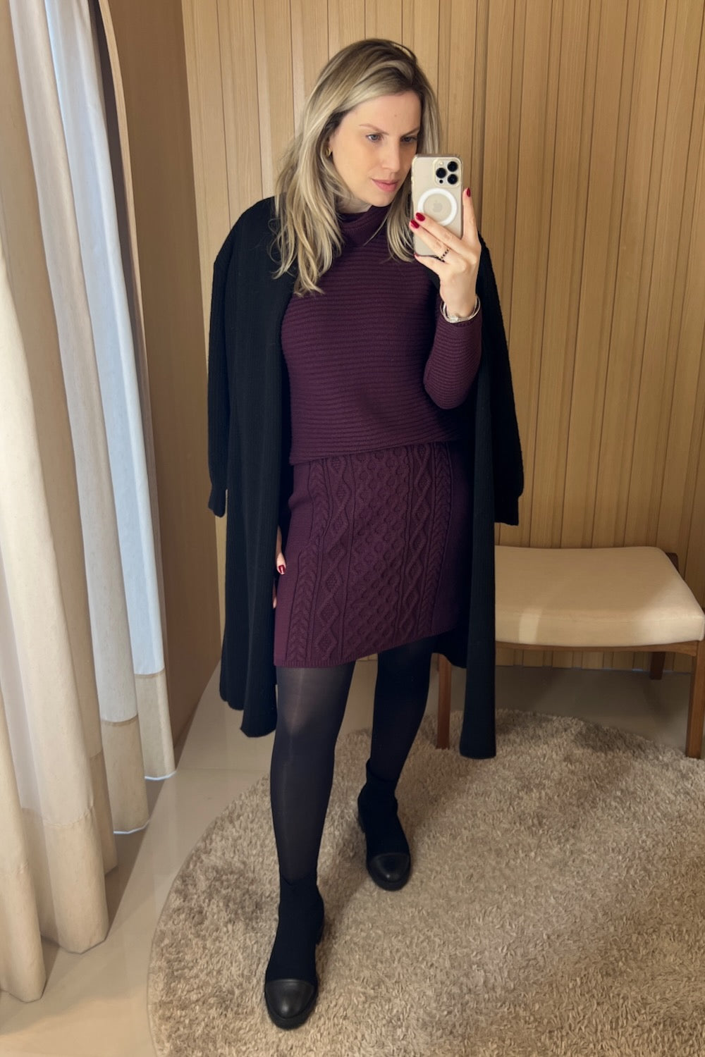 Minissaia em tricot com Tranças - Antônia