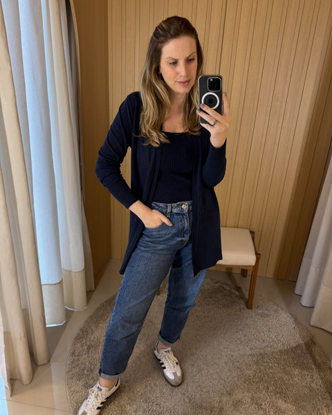 Regata em Tricot - Elisa com decote quadrado