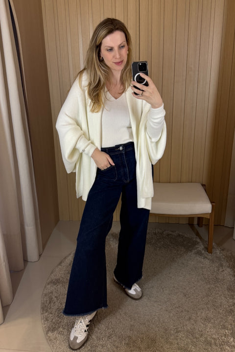Capa em Tricot com punhos - Julia