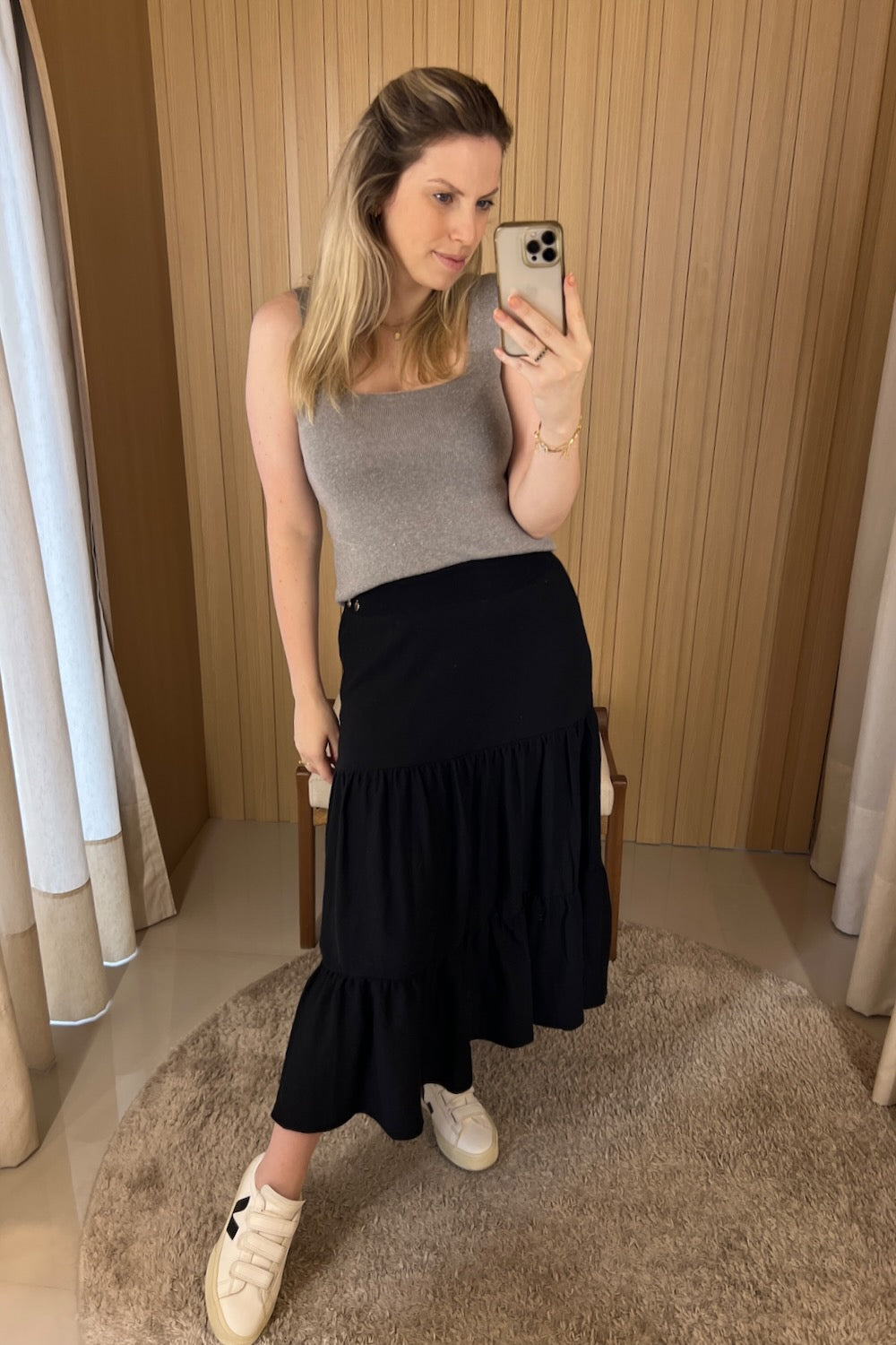 Saia Tricot Babados - Mykonos