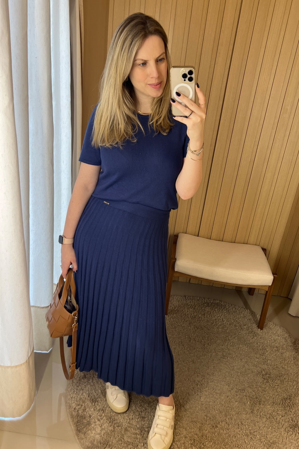 Saia Tricot Plissada - New Ivana