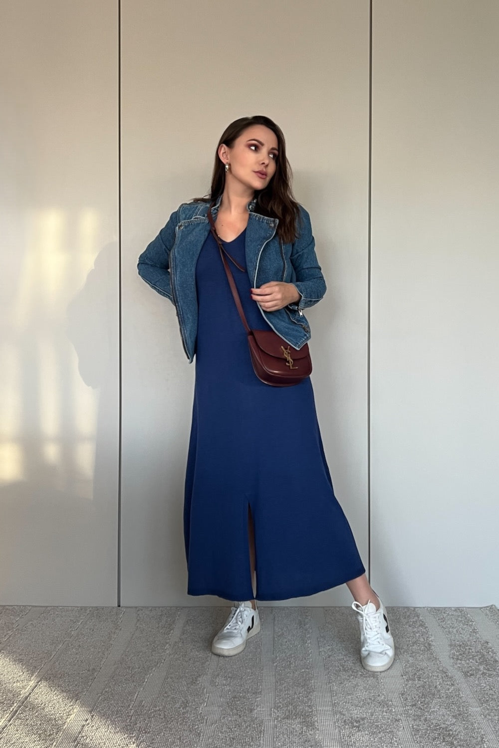 Vestido tricot com fenda frontal - Antônia