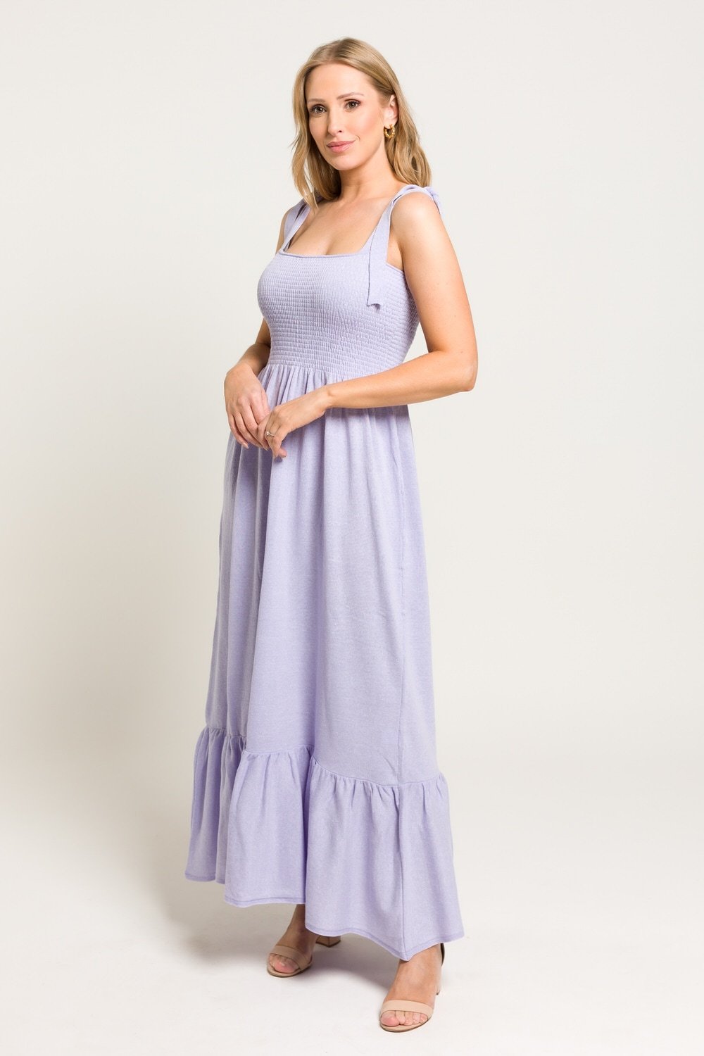 Vestido Tricot Longo com Babado na Barra - Maitê