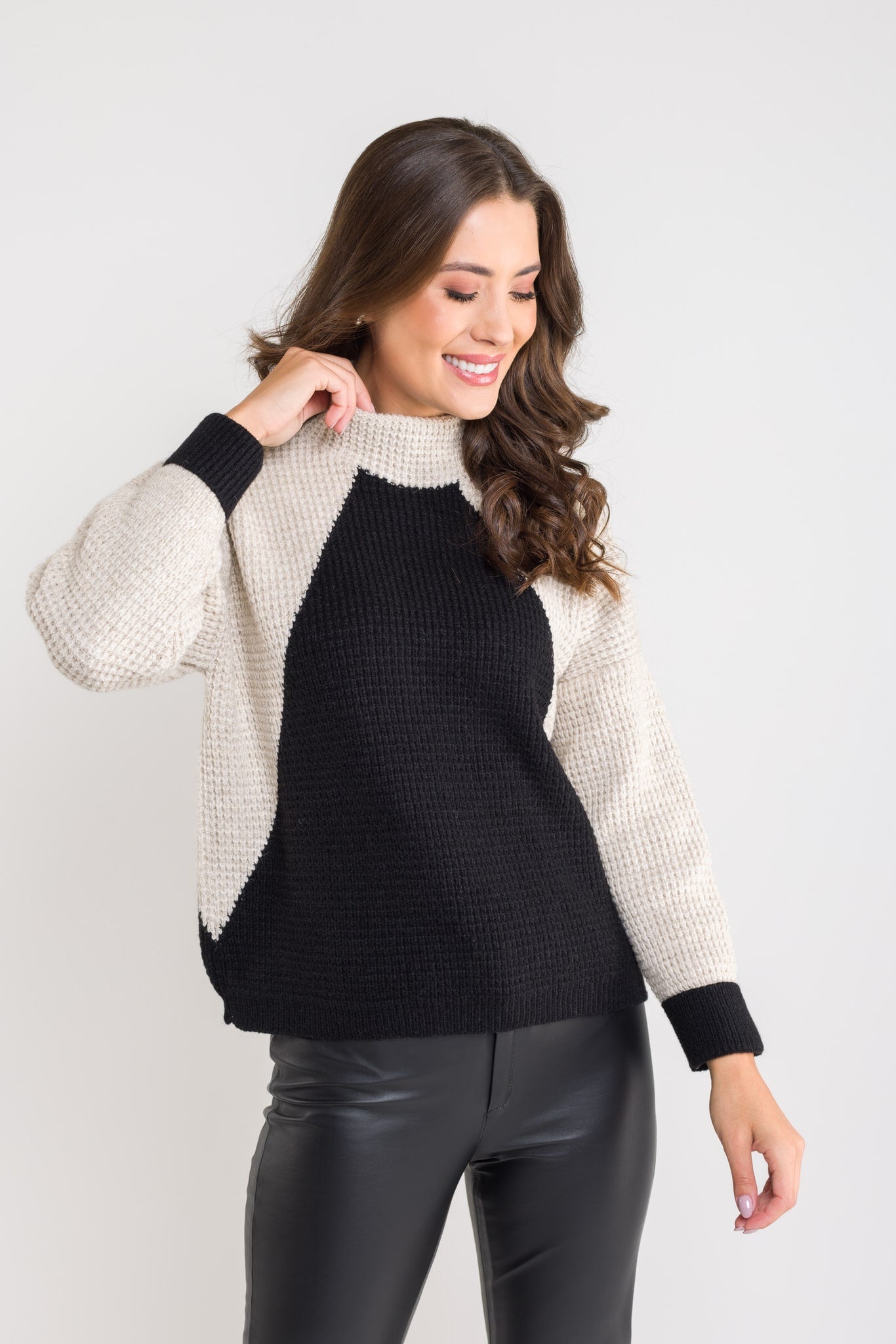 Blusa Tricot Bicolor - Isabela