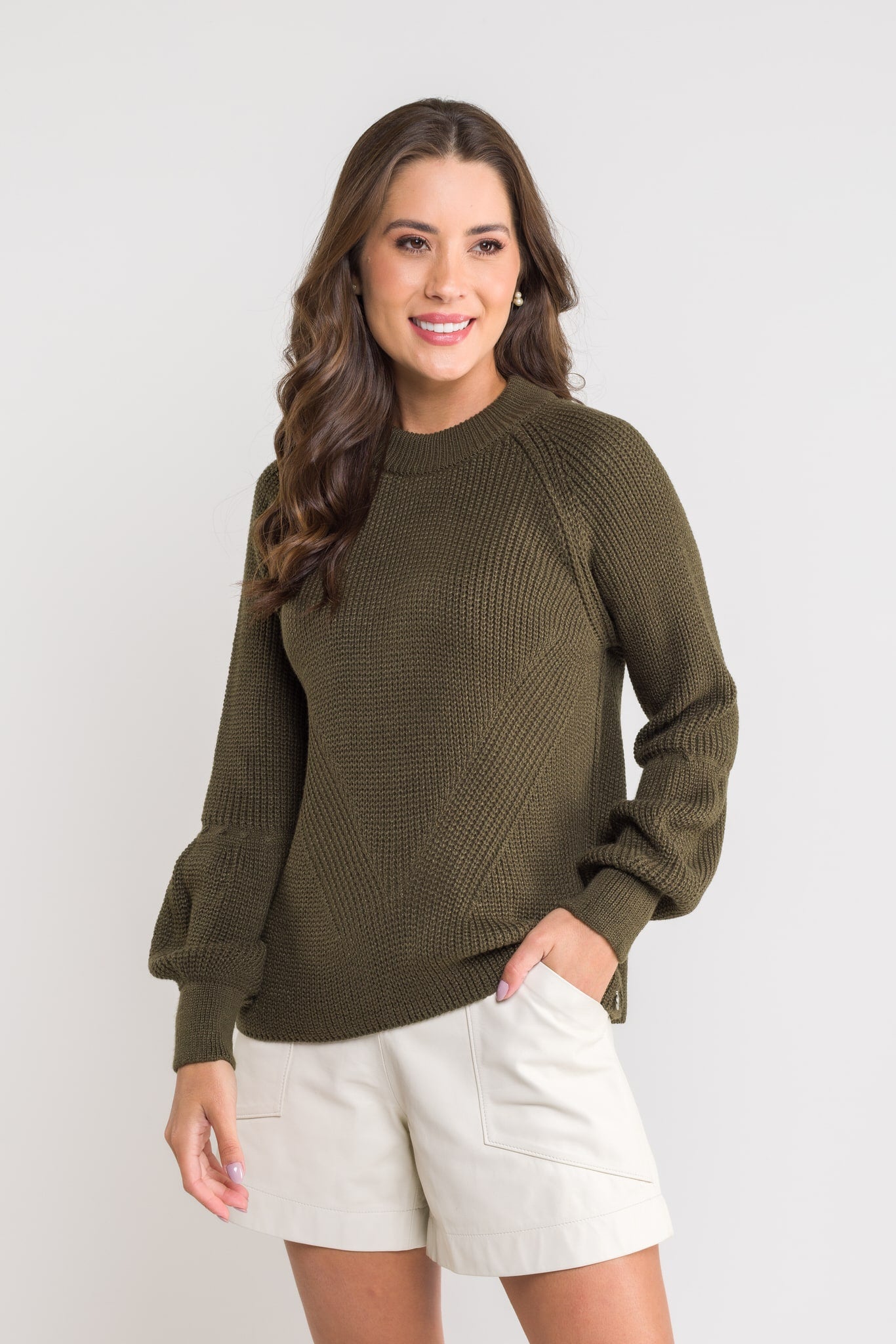 Blusa Tricot Manga Bufante - Ester