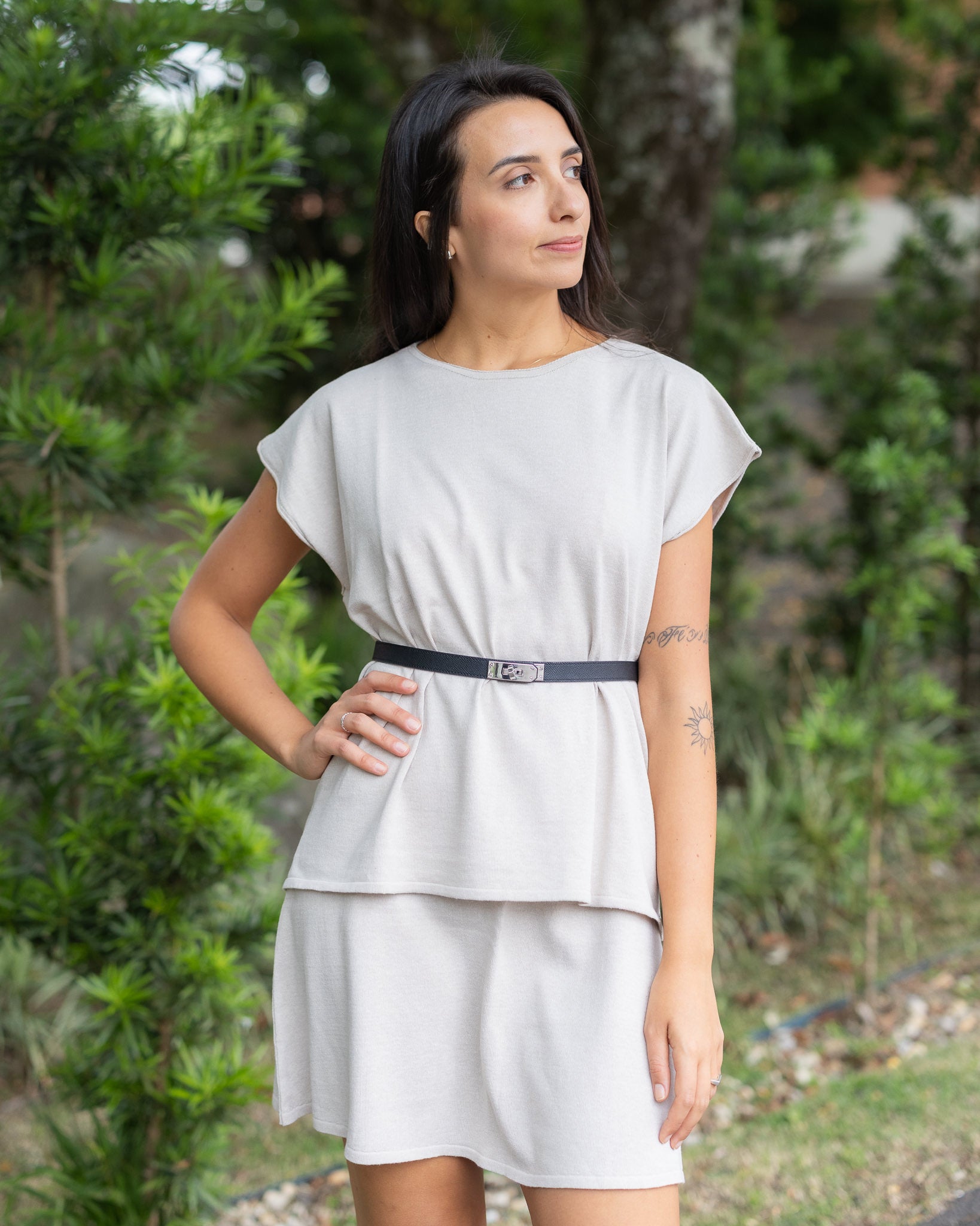 Conjunto em Tricot - Cris ( Minissaia + Colete)