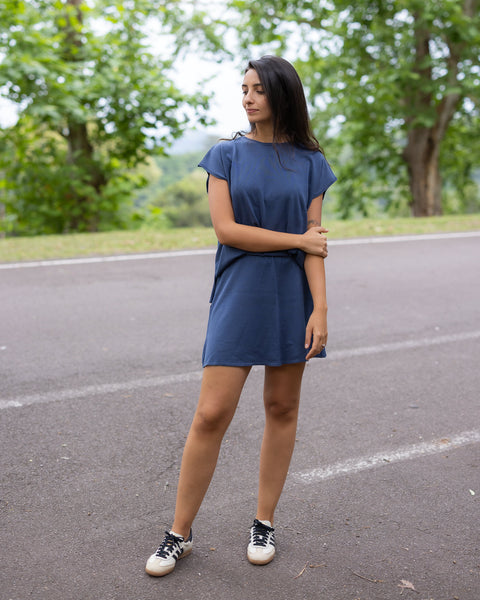 Minissaia em Tricot - Cris com modelagem evasê