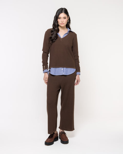 Blusa em Tricot decote V - Florença